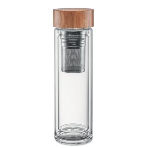 Double wall glass bottle 420ml MO9420