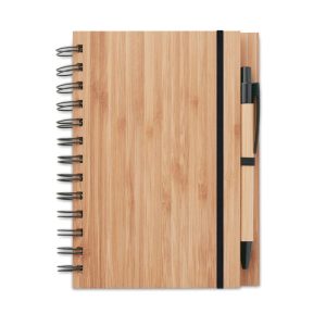 Bamboo notebook with pen lined MO9435