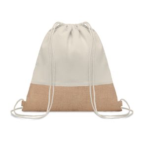 Drawstring bag w/ jute details MO9516