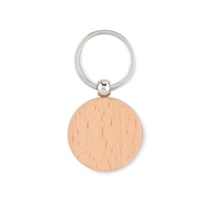 Round wooden key ring MO9773