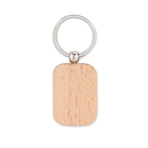 Rectangular wooden key ring MO9774