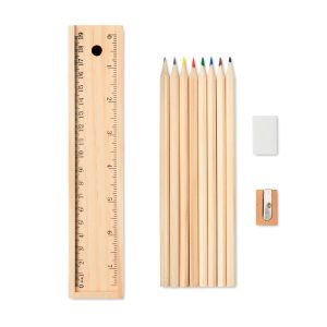 Stationery set in wooden box MO9836