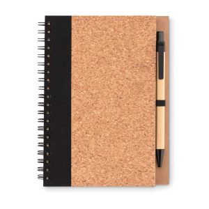 Cork notebook with pen MO9859