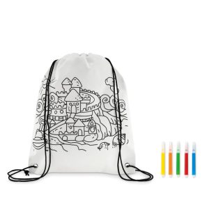 Non woven kids bag with pens MO9887