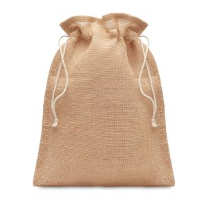 Small jute gift bag 14 x 22 cm MO9928