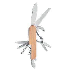 Multi tool pocket knife bamboo MO9934
