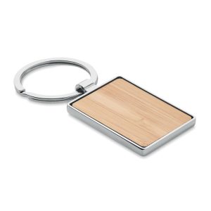 Rectangular key ring bamboo MO9961