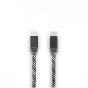 NADELLA. USB-C na USB-C kabel s pletenim poliesterskim kabelom (60 W) i magnetskim sustavom za jednostavno namatanje 97220