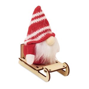 Gnome on wooden sleigh CX1588