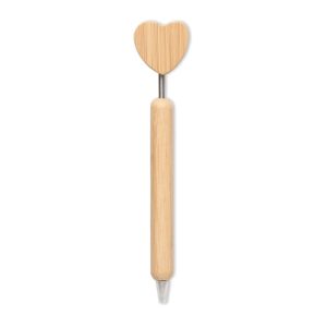 Bamboo heart ball pen MO2659