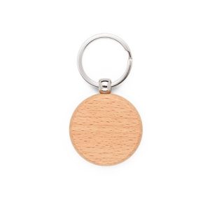 STEWIE ROUND. Okrugli privjesak za ključeve od bukovog drveta
