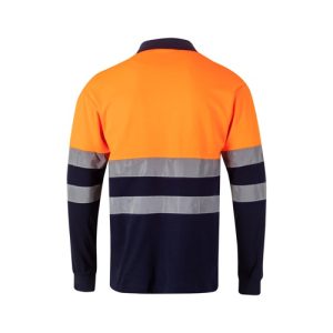 VL PLUTO LARGE. Dvobojna piqué polo majica (150g/m²) s dugim rukavima, od pamuka (55%) i poliestera (45%)